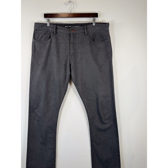 Ralph Lauren Mens Jeans Gray Denim Straight Classic Fit Dark Wash Casual 38x31 - Picture 6 of 11